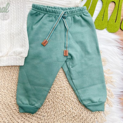 Conj. Casaco Original Brand e Calça de Moletom - Off White e Verde